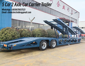 new 5 Car 2 Axle Car Carrier Trailer for Sale in Tanzania car transporter semi-trailer