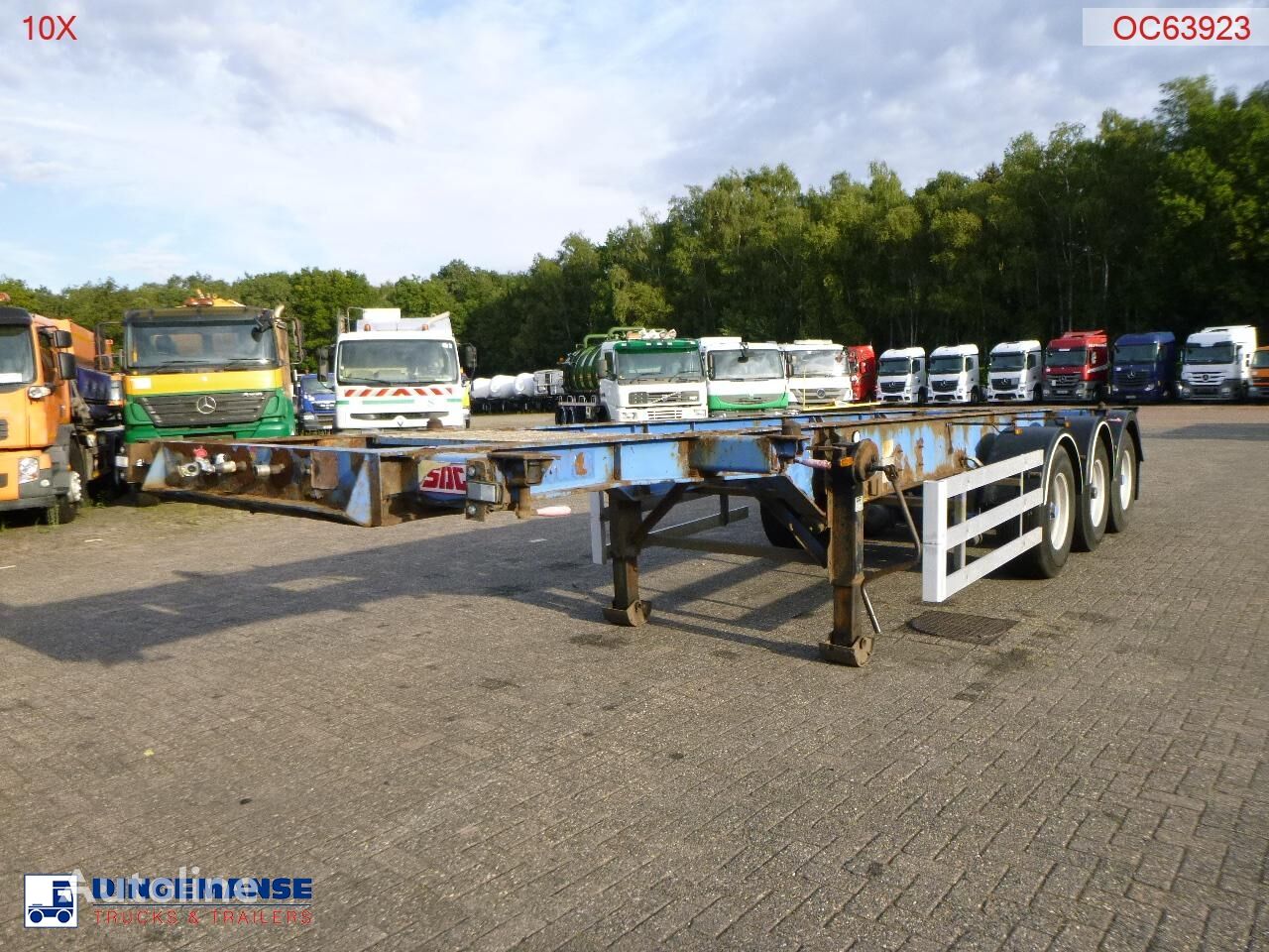 SDC 3-axle container trailer 20-30 ft + ADR container chassis semi-trailer