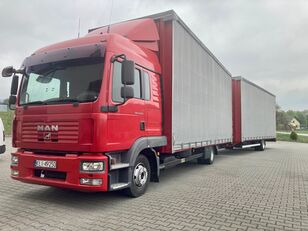 MAN TGL 8.240 curtainsider truck + curtain side trailer