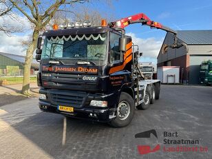 GINAF X 4243 TS 8x4 met 30 ton haakarm en HMF 1643 Z 2 kraan hook lift truck