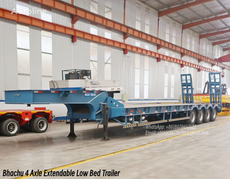 new Bhachu 4 Axle Extendable Low Bed Trailer for Sale in Kenya low bed semi-trailer
